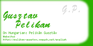 gusztav pelikan business card