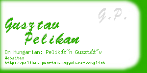 gusztav pelikan business card